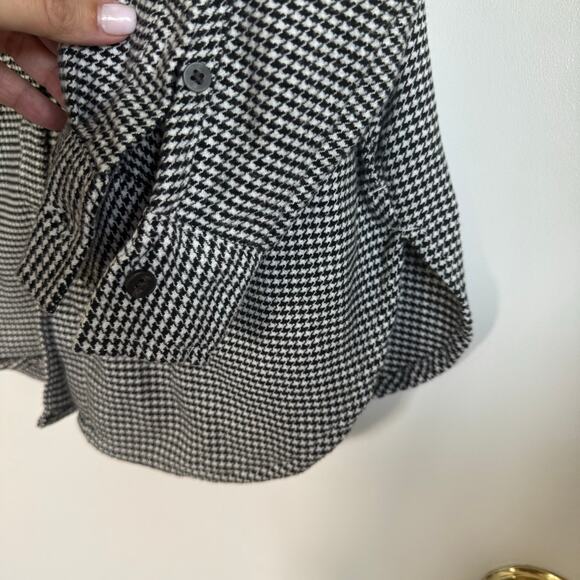 Abercrombie & Fitch Womens Oversize Soft A&F Collection Houndstooth Flannel XS - Picture 5 of 10